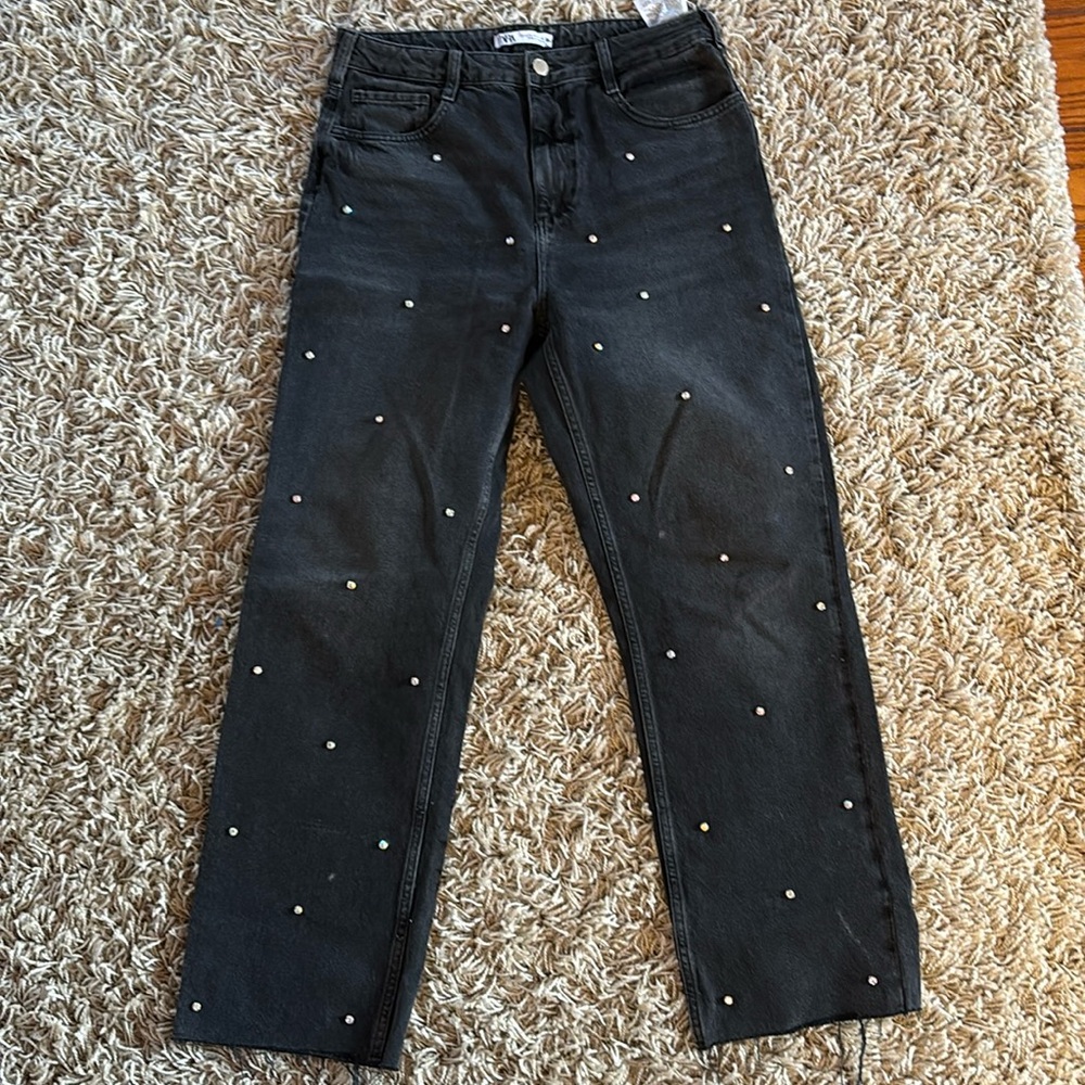 Zara rhinestone jeans